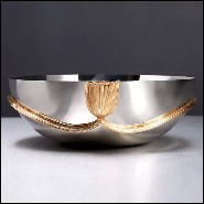 Cup in polished stainless steel and gold plated 172-Gold Stalk XL Round
