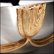 Cup in polished stainless steel and gold plated 172-Gold Stalk XL Round