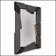 Miroir en racine de noyer massif et avec verre miroir 164-Lupus