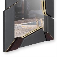 Miroir en racine de noyer massif et avec verre miroir 164-Lupus