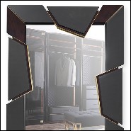 Miroir en racine de noyer massif et avec verre miroir 164-Lupus