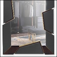 Miroir en racine de noyer massif et avec verre miroir 164-Lupus