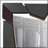 Miroir en racine de noyer massif et avec verre miroir 164-Lupus