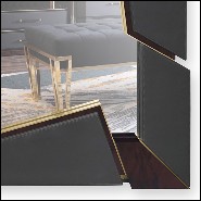 Miroir en racine de noyer massif et avec verre miroir 164-Lupus