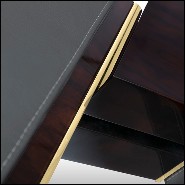 Miroir en racine de noyer massif et avec verre miroir 164-Lupus