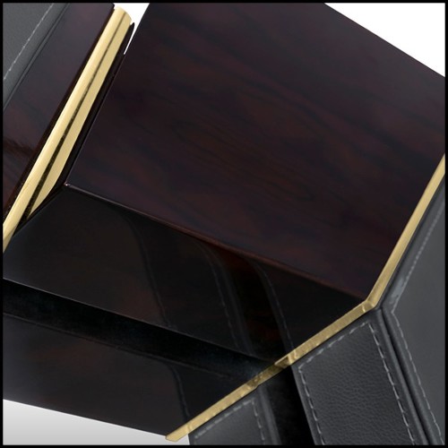 Miroir en racine de noyer massif et avec verre miroir 164-Lupus