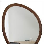 Miroir en noyer massif et verre clair miroir 163-Mandel