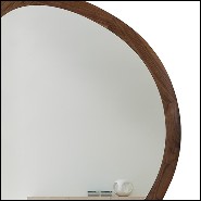 Miroir en noyer massif et verre clair miroir 163-Mandel