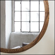 Mirror in solid walnut wood and clear mirror glass 163-Mandel