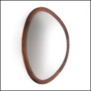 Mirror in solid walnut wood and clear mirror glass 163-Mandel