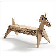 Bench in solid oak wood 154-Unicorn