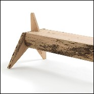 Bench in solid oak wood 154-Unicorn