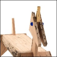 Bench in solid oak wood 154-Unicorn