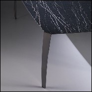 Coffee Table in steel in smocked nickel finish 183-Ark Dark Ceramic