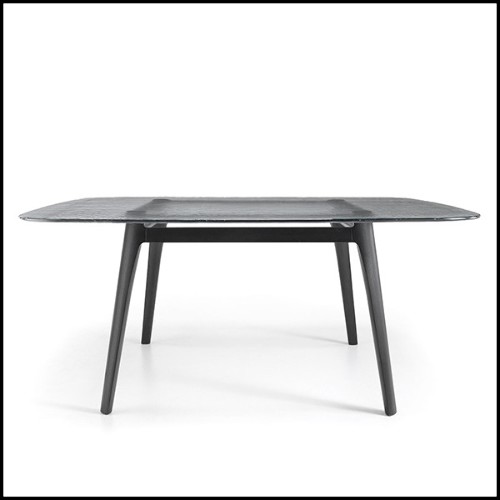 Dining Table in solid oak in grey finish 146-Estamp