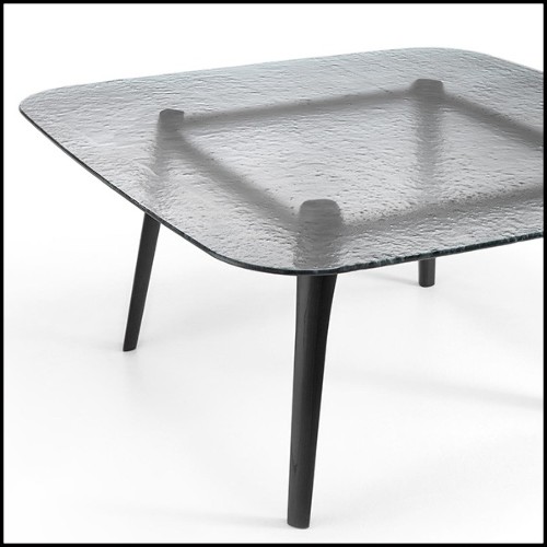 Dining Table in solid oak in grey finish 146-Estamp