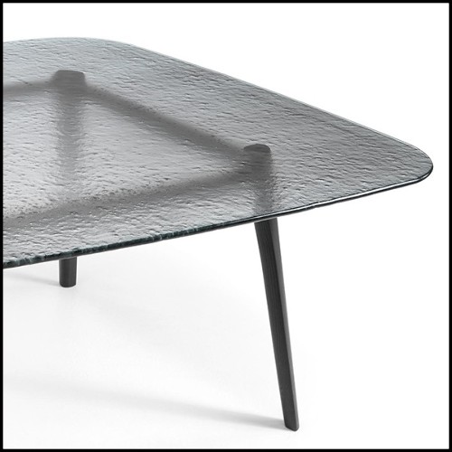 Dining Table in solid oak in grey finish 146-Estamp