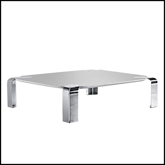 Coffee Table with white lacquered glass top 183-Follow