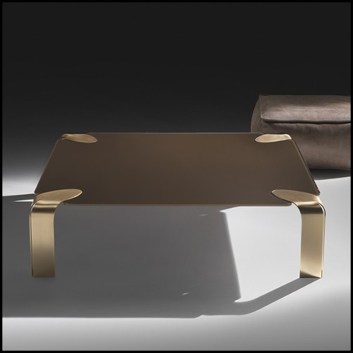 Coffee Table with white lacquered glass top 183-Follow