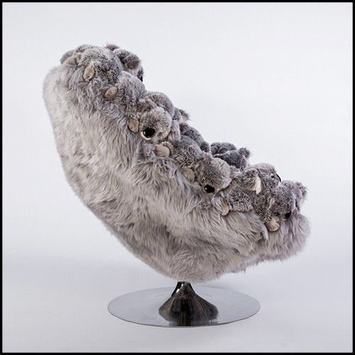 Fauteuil avec de petites peluches de koalas sur le dossier PC-Koala