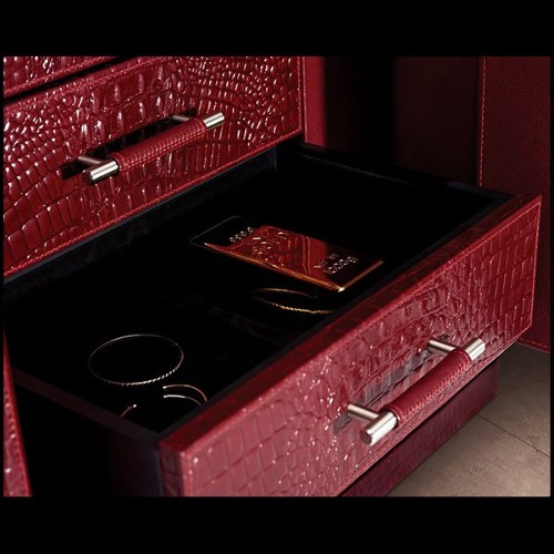 Coffre-fort forgé en acier et en cuir de vachette PC-Luxury Watches