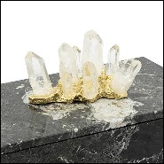 Box in black marble with lid 162-Quartz and Marble