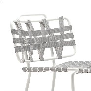 Chair in aluminium in white lacquered finish 30-Weaving