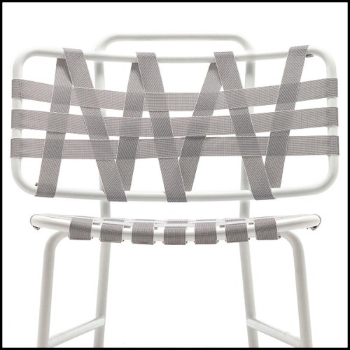 Chaise en aluminium finition laqué blanc 30-Weaving