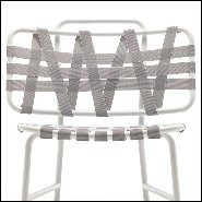 Chair in aluminium in white lacquered finish 30-Weaving