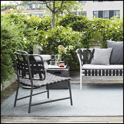 Chaise en aluminium finition laqué blanc 30-Weaving