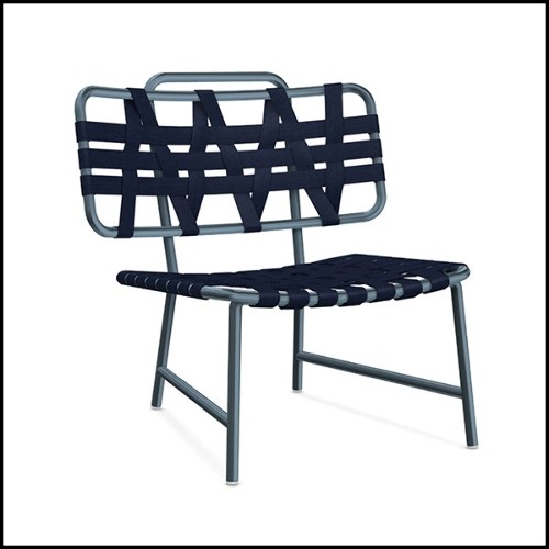 Chair in aluminium in white lacquered finish 30-Weaving