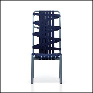 Chair in aluminium in blue lacquered finish 30-Weaving High Back