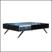 Coffee Table in raw steel in dark finish 147-Cassette