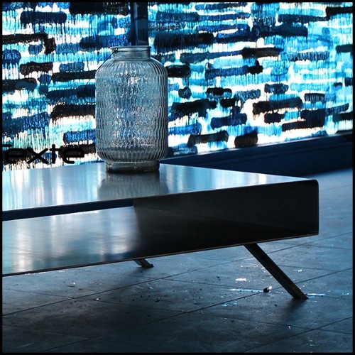 Table basse en acier brut artisanal 147-Cassette