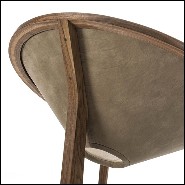 Armchair with Walnut and Genuine Leather 154-Eternity