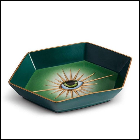 Vide-Poche en porcelaine avec détails en résine 172-Green Eye