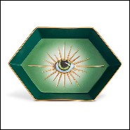 Vide-Poche in porcelain with resin details 172-Green Eye