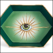 Vide-Poche en porcelaine avec détails en résine 172-Green Eye