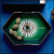Vide-Poche en porcelaine avec détails en résine 172-Green Eye