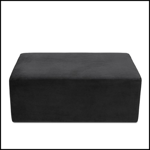 Pouf with wooden structure with leopard velvet 162-Leopard