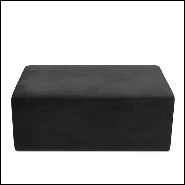 Pouf avec structure en bois avec tissu velours léopard 162-Leopard