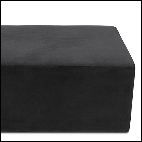 Pouf with wooden structure with leopard velvet 162-Leopard