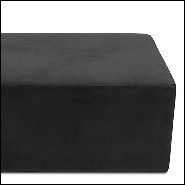 Pouf avec structure en bois avec tissu velours léopard 162-Leopard