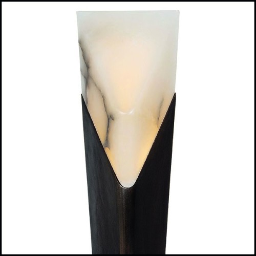 Table Lamp in casted bronze in medal finish 184-Pillar Bronze