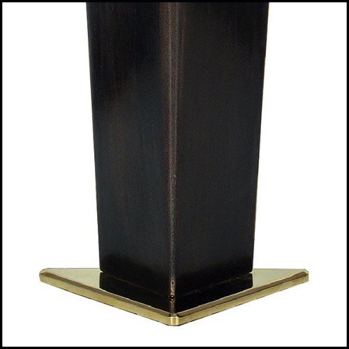 Table Lamp in casted bronze in medal finish 184-Pillar Bronze
