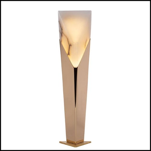 Table Lamp in casted bronze in medal finish 184-Pillar Bronze