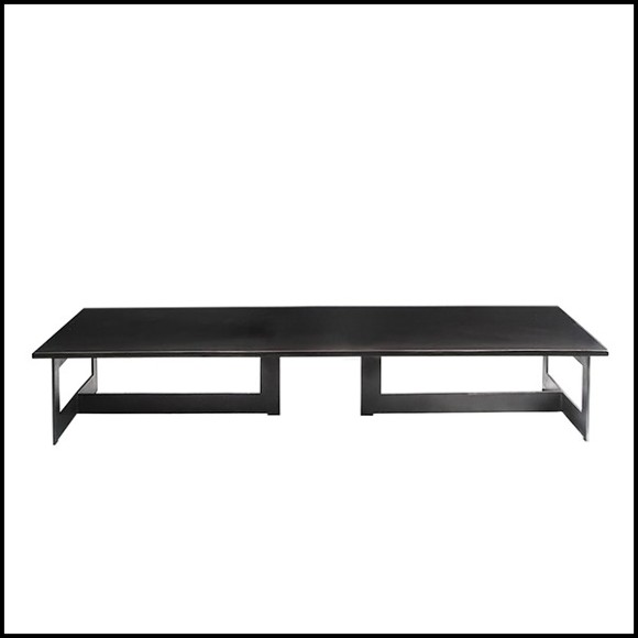 Table basse en acier foncé brut finition dark 147-Steel Framed