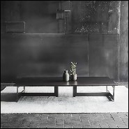 Coffee Table in raw dark steel in dark finish 147-Steel Framed