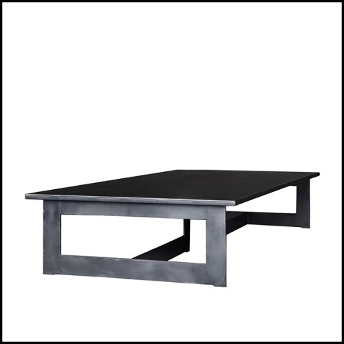 Coffee Table in raw dark steel in dark finish 147-Steel Framed