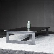 Coffee Table in raw dark steel in dark finish 147-Steel Framed